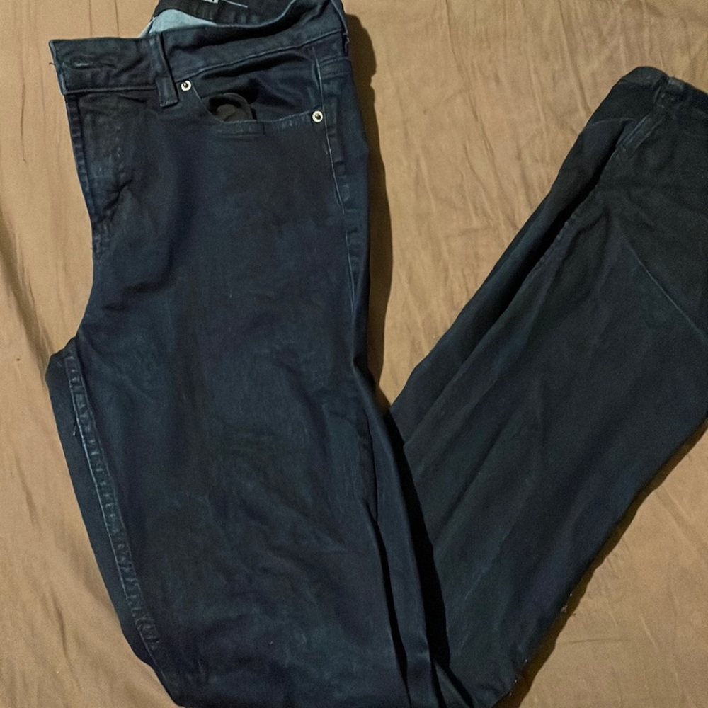 Slim bootcut dark blue jeans